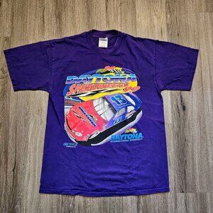 VTG 1999 NASCAR Daytona International Speedway T-Shirt Purple Kudzu LLC SZ Large